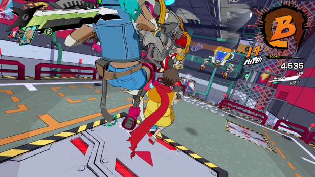 Using a combo finisher in Microsoft's award winning Hi-Fi Rush.