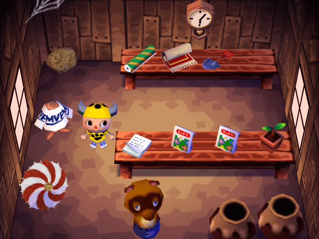 Exploring the original Nooks Cranny in Animal Crossing for the Nintendo GameCube.