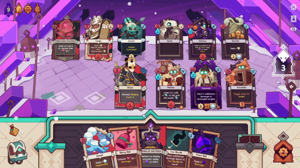 Fighting the final boss of Wildfrost.