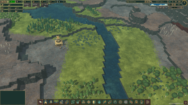 The start of one of Timberborn's easier maps.