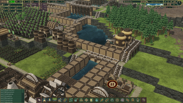 Simple example of a reservoir in Timberborn.