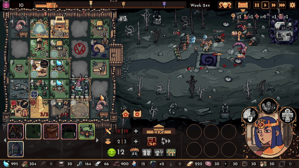 Cleopatra's army stacked with specialized units.