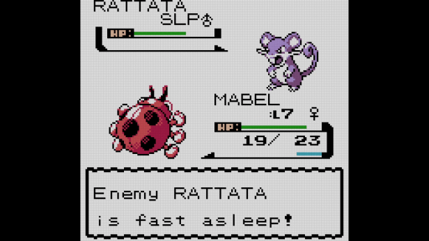 Mabel fighting Joey's top percentage Rattata.
