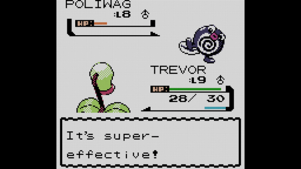 Trevor popping off against enemy Poliwags.