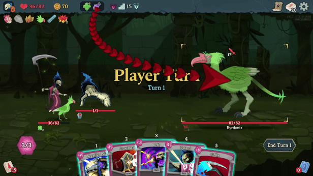 Screenshot showing how a Doom Potion helped to beat Brydonis.