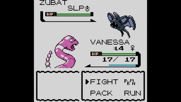 Vanessa trying, and failing to score easy wins against Wild Pokémon.