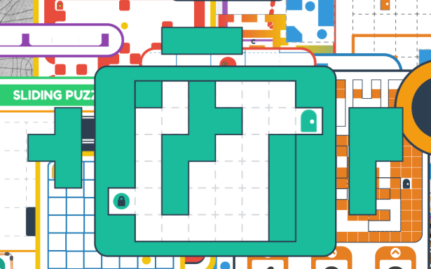 Example of a maze from 20 More, Somehow Even Smaller, Mazes where you build the first from supplied blocks.