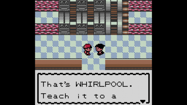 Obtaining Whirlpool from Lance after we completed the Rocket Hideout.