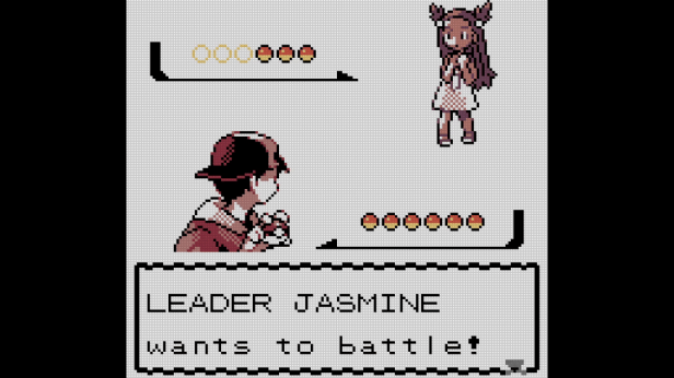 Battling Jasmine in Pokemon Silver.
